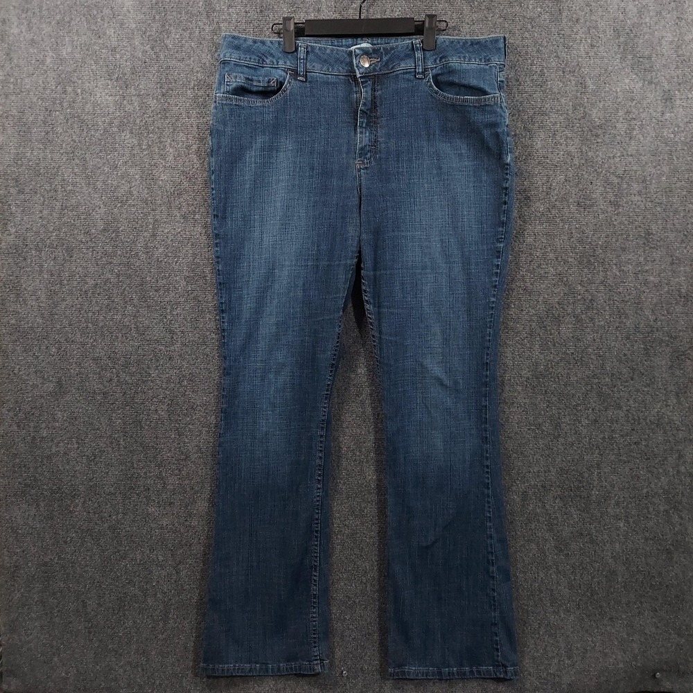Riders By Lee Mid Rise Bootcut Jeans Womens 18L Blue Medium Wash Stretch 36x32